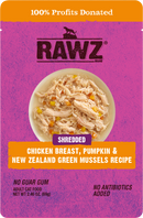 Rawz Cat Pouch - Shredded Chicken & Pumpkin 2.4oz - Pisces Pet Emporium