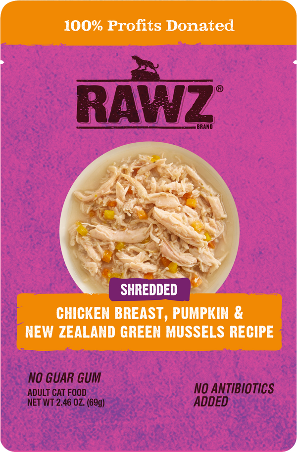 Rawz Cat Pouch - Shredded Chicken & Pumpkin 2.4oz - Pisces Pet Emporium