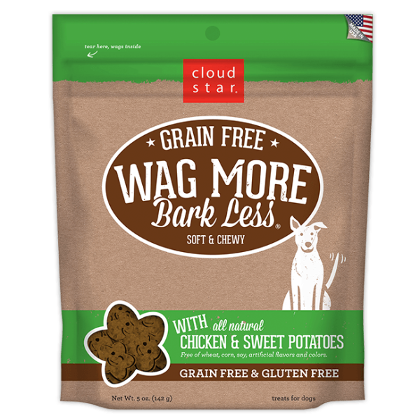 Wag More Bark Less Soft & Chewy Treats - Chicken & Sweet Potato 141g - Pisces Pet Emporium