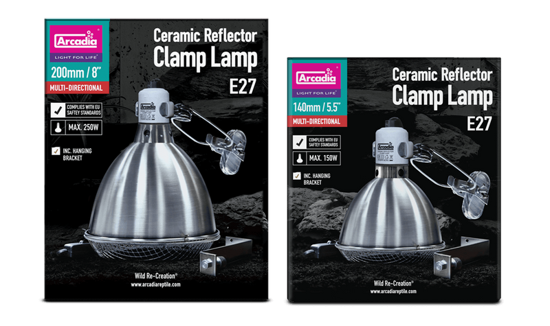 Arcadia Ceramic Clamp Lamp - Aluminum - Pisces Pet Emporium
