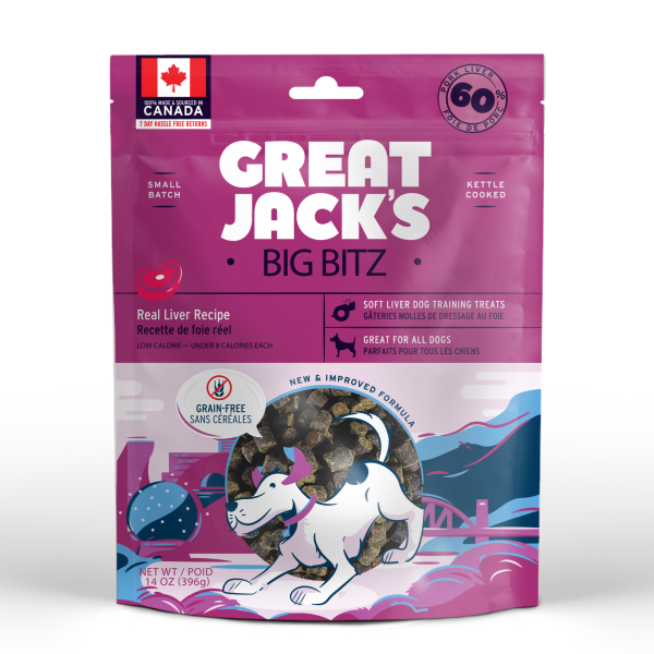 Great Jack's Grain Free Big Bitz - Liver - Pisces Pet Emporium