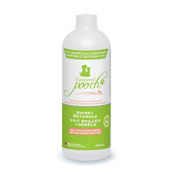 Pampered Pooch - Shine & Detangle Shampoo & Conditioner 400ml - Pisces Pet Emporium