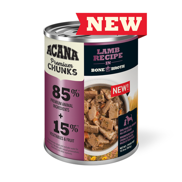 Acana Premium Chunks Lamb in Bone Broth 363g - Pisces Pet Emporium