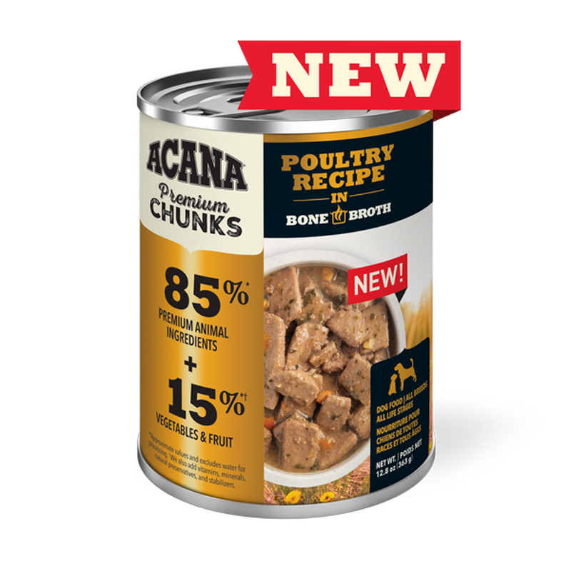 Acana Premium Chunks Poultry in Bone Broth 363g - Pisces Pet Emporium