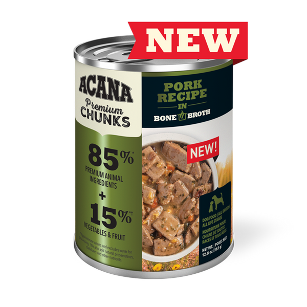 Acana Premium Chunks Pork in Bone Broth 363g - Pisces Pet Emporium