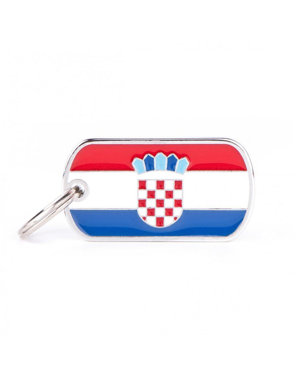 MyFamily Pet ID Tag - Croatia Flag - Pisces Pet Emporium