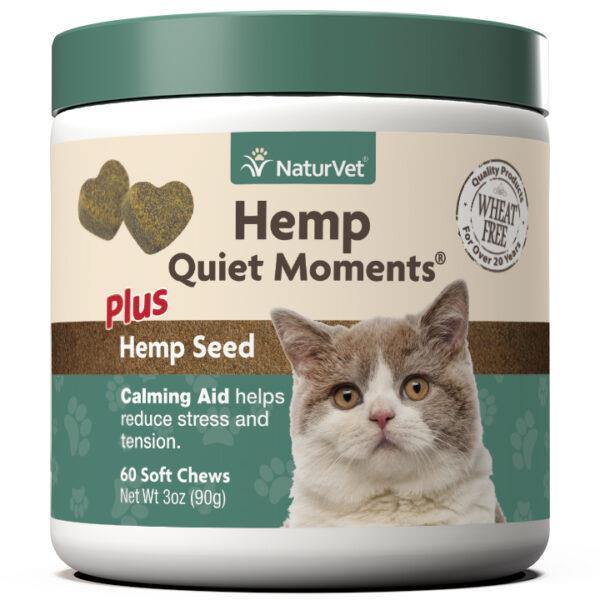 NaturVet Hemp Quiet Moments for Cats - Soft Chews 60ct - Pisces Pet Emporium