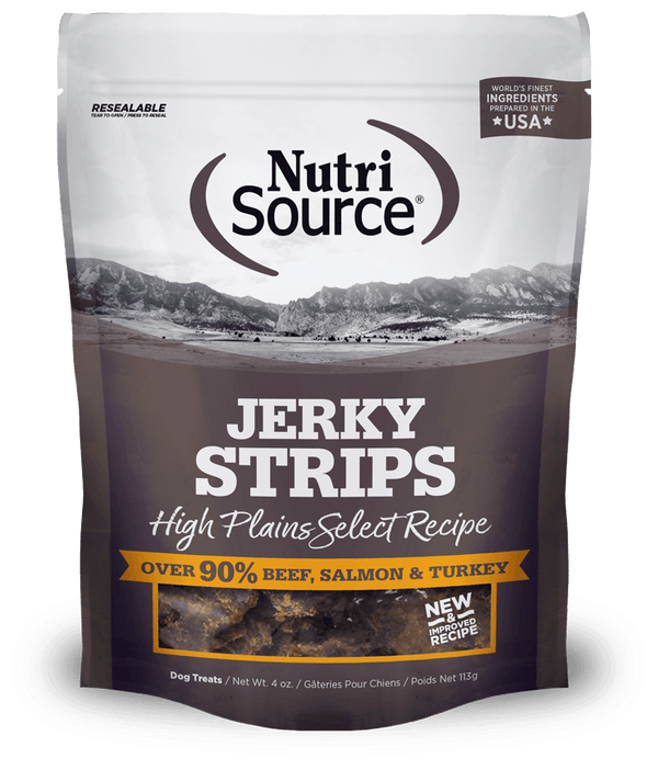 NutriSource Jerky Strips - High Plains 4oz - Pisces Pet Emporium