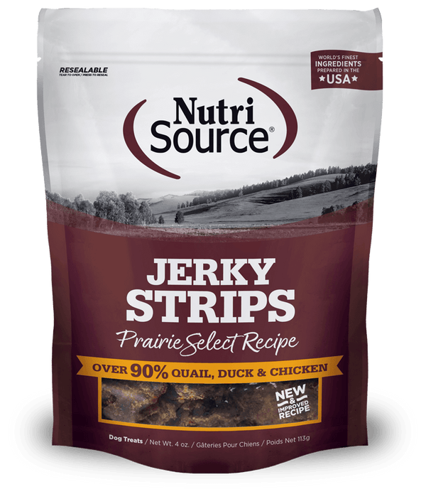 NutriSource Jerky Strip - Prairie Select 4oz - Pisces Pet Emporium