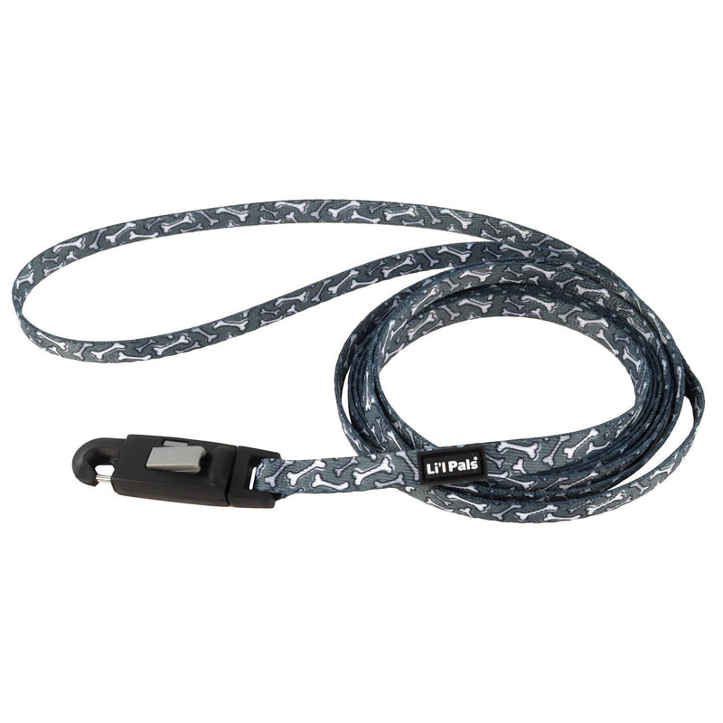 Lil Pals Patterned Leash - Grey Bones - Pisces Pet Emporium