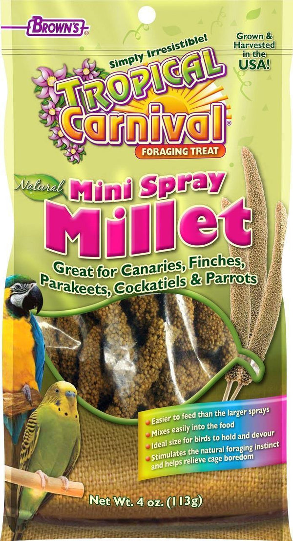 Brown's Tropical Carnival Mini Spray Millet - 113g - Pisces Pet Emporium