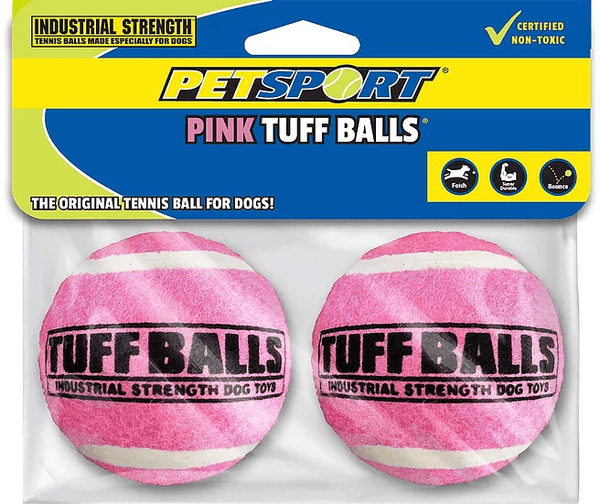 Petsport Pink Tuff Ball - 2.5" 2-Pack - Pisces Pet Emporium