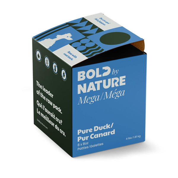 Bold By Nature Raw Patties - Pure Duck 4lb - Pisces Pet Emporium