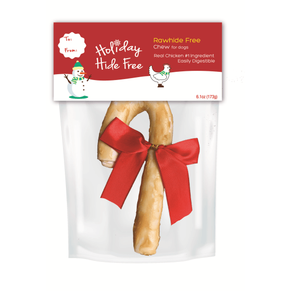 Canine Naturals Holiday Hide-Free Chicken Candy Cane - Pisces Pet Emporium