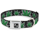 Buckle-Down Marijuana Haze Rasta & Black - Collar/Leash - Pisces Pet Emporium