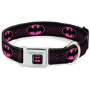 Buckle-Down Batman Shield Pink - Collar/Leash - Pisces Pet Emporium