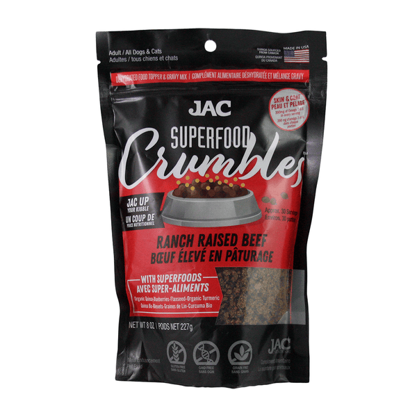 JAC Superfood Crumbles - Ranch-Raised Beef - Pisces Pet Emporium
