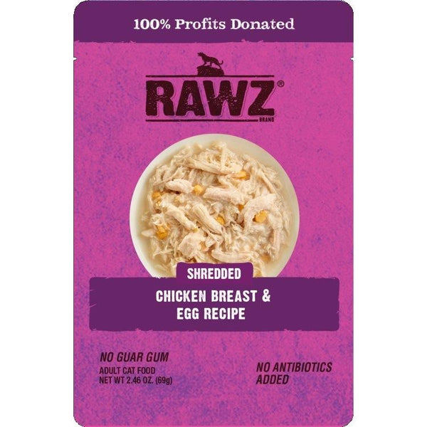 Rawz Shredded Chicken Breast & Egg Recipe Cat Food | Pisces
