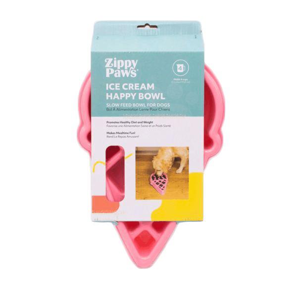 ZippyPaws Happy Bowl Slow Feeder - Ice Cream - Pisces Pet Emporium