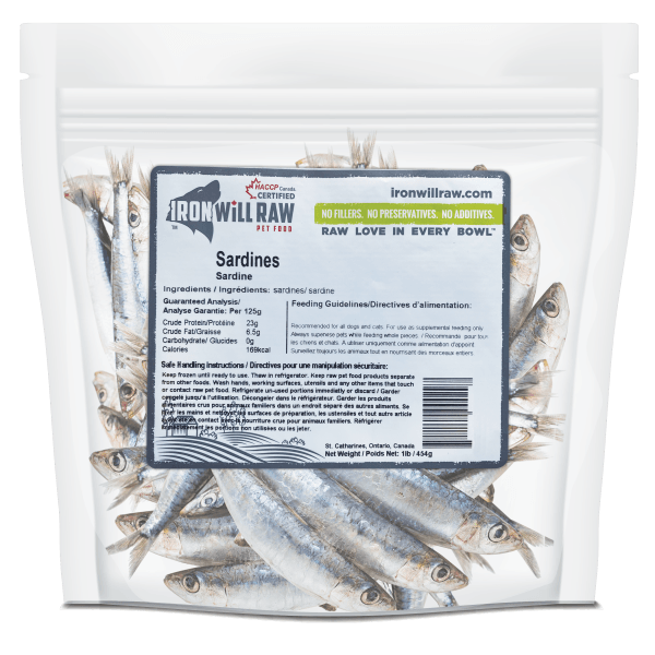 Iron Will - Frozen Raw Sardines 1lb - Pisces Pet Emporium