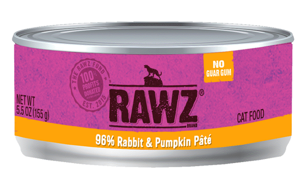 Rawz 96% Rabbit & Pumpkin Pate Cat Food | Pisces