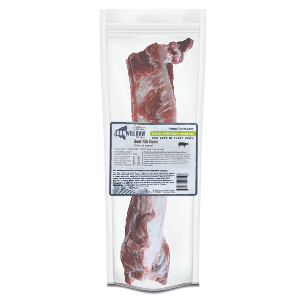 Iron Will Raw Beef Rib Bone - Pisces Pet Emporium