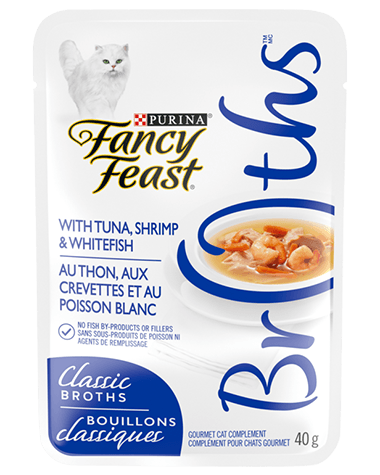 Fancy Feast Classic Broths - Tuna, Shrimp & Whitefish Complement for Cats - Pisces Pet Emporium