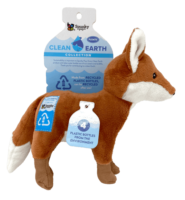 Spunky Pup Recycled Plush Fox - Pisces Pet Emporium