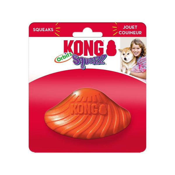 Kong Squeezz Orbitz Saucer - M/L - Pisces Pet Emporium