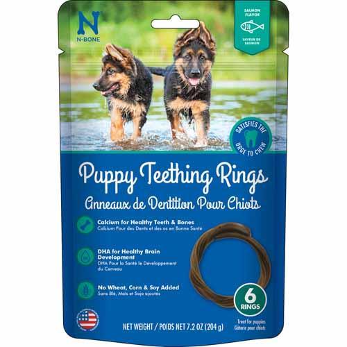 N-Bone Puppy Teething Ring 6-Pack - Salmon - Pisces Pet Emporium