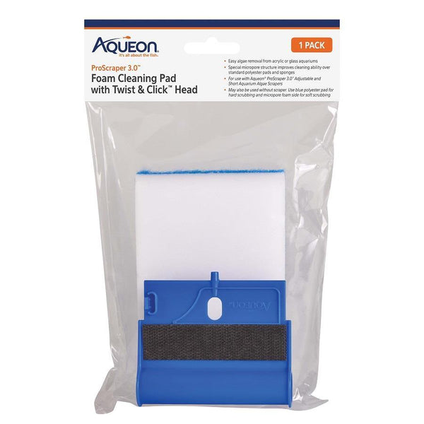 Aqueon ProScraper 3.0 Foam Cleaning Pad & Twist & Click Head - Pisces Pet Emporium