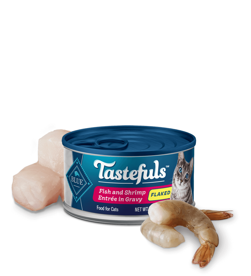 Blue Tastefuls - Flaked Fish & Shrimp 156g