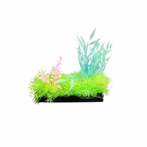 Penn Plax Aqua-Scaping Glow Bunch Plant - Green & Pink - Pisces Pet Emporium