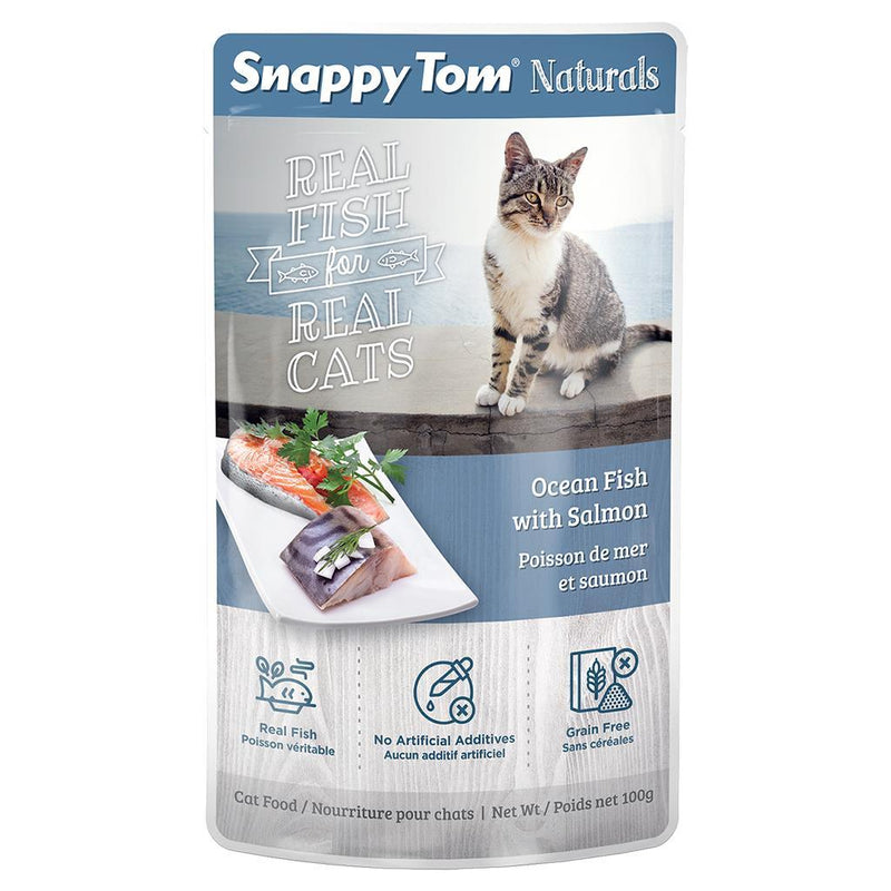 Snappy Tom Naturals - Ocean Fish with Salmon Pouch 100g - Pisces Pet Emporium