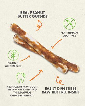 Canine Naturals Hide-Free Peanut Butter Rolls