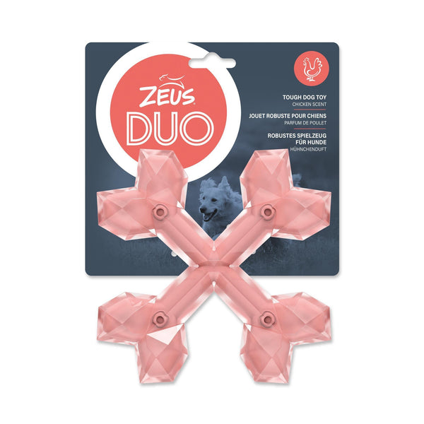 Zeus Duo Cross Bones - Coral - Pisces Pet Emporium