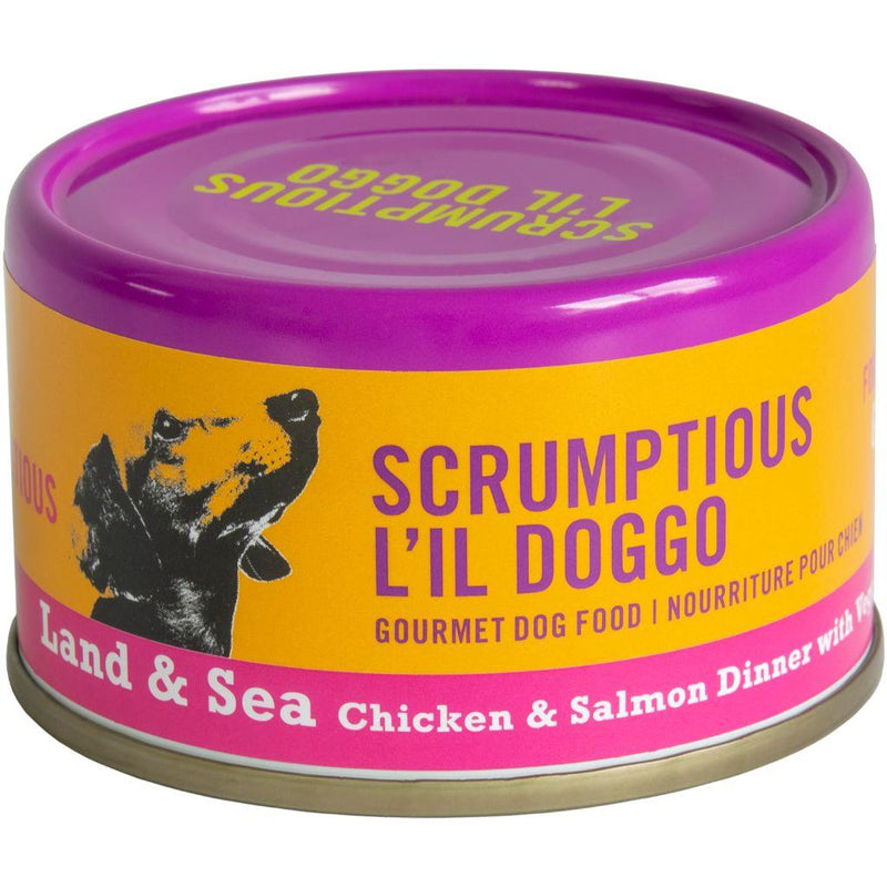 Scrumptious L'il Doggo Food - Land & Sea Chicken & Salmon Dinner | Pisces Pets