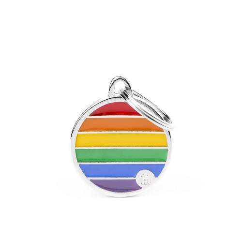 My Family Rainbow Circle Engravable ID Dog Tag | Pisces