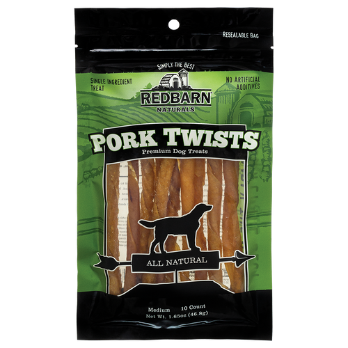 Redbarn Pork Twists Dog Chew Dental Treat | Pisces