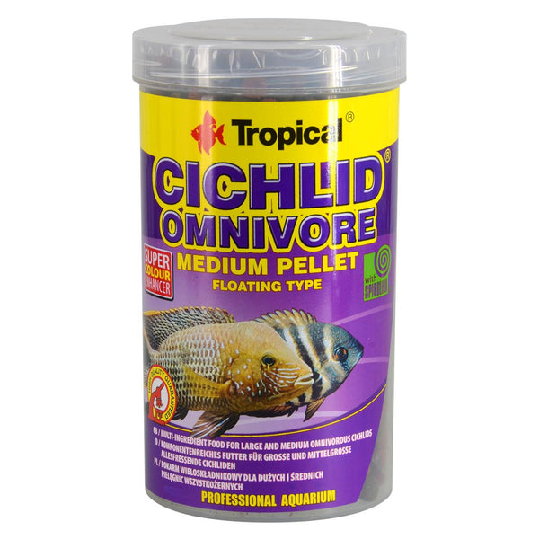 Tropical Cichlid Omnivore Medium Floating Pellets | Pisces