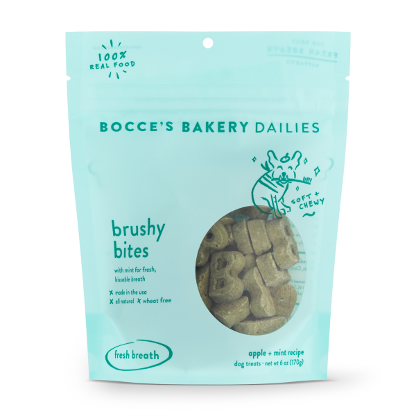 Bocce's Bakery Brushy Bites Soft & Chewy Treats 6oz