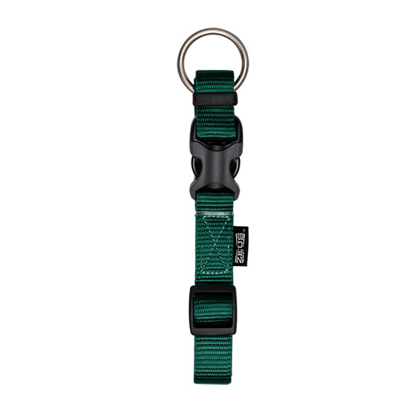 Zeus Forest Green Adjustable Nylon Collar - Available in 4 Sizes - Pisces Pet Emporium
